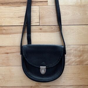 Vintage Roots Western Tiny Black Leather Crossbody Bag